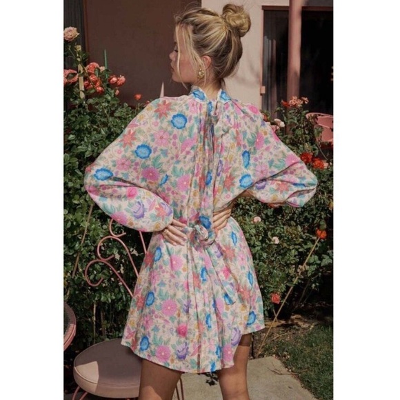 Free People Spell Mossy High Neck Mini Dress NWT Size Small - Picture 8 of 12